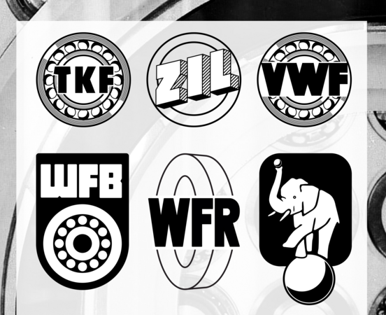 Logos of the establishments of the Combined Rolling Bearings and Standard Parts